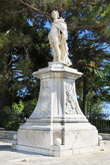 Fototapeta na wymiar Schulenburg Statue Kerkyra Corfu Greece