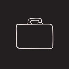 Briefcase sketch icon.