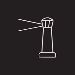 Lighthouse sketch icon.