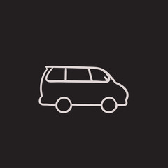 Minivan sketch icon.