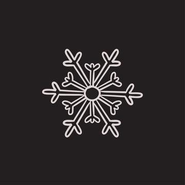 Snowflake sketch icon