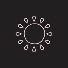 Sun sketch icon.