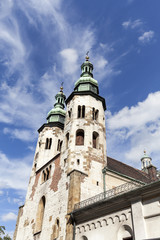 Fototapeta na wymiar 11th century Church of St. Andrew in Old Town, Krakow, Poland
