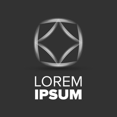 Rhombus futuristic logo