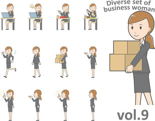 Diverse set of business woman , EPS10 vector format vol.9