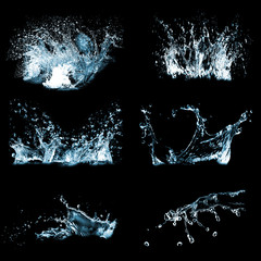 splash of ink isolated on black background. beautiful splash of wine close-up.   water splash. oil splash. water spray with drops isolated.