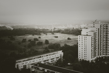 Blick von einem Hochhaus in Mainz Gonsenheim
