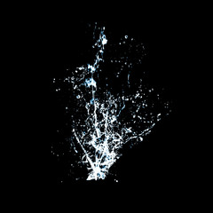 splash on black background. Paint splash for design use. splash paint isolated.