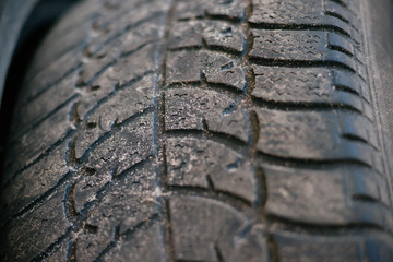 Closeup of tire
