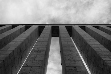 Columns against sky