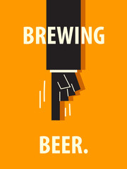 Brewing Beer typography poster