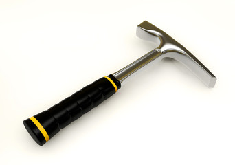 Illustration of isolated brick hammer on white background