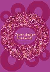 Cover design brochures.Brochure template, poster design in vintage style with lace