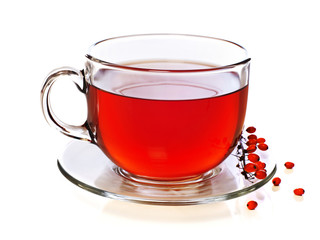 Red tea cup