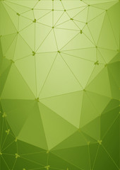 Eco polygonal background with leaf
