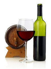 Wine and barrel