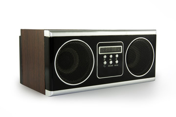 Radio on white background
