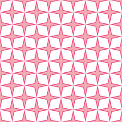 Seamless Star Pattern. Seamless pattern with stars. Vector illustration. All in a single layer. Seamless pink star pattern.