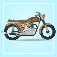 motorcycle in trendy flat design,