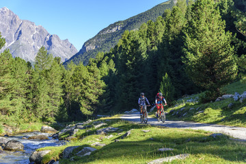 mit dem Rad in den Alpen unterwegs
