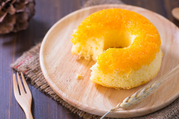 Cake donut on a plate