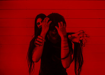 Ghost the possessions,Scary background for halloween concept and book cover ideas