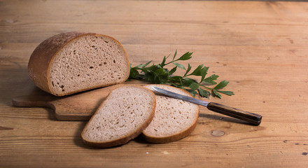 Bread with knife