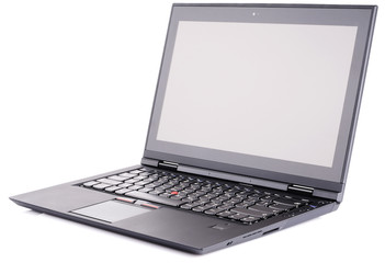 Laptop over white bakground