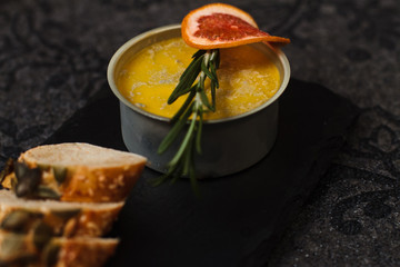 Snack: bread and sauce