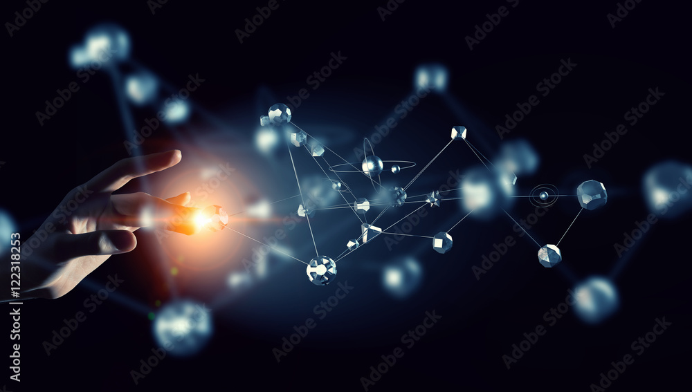 Aufkleber technologies for connection . mixed media