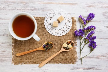 Herbal tea and cookies