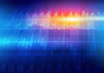 Sound equalizer background . Mixed media