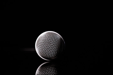 microphone isolated on black baground