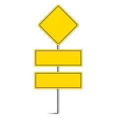 Vector illustration of yellow sign