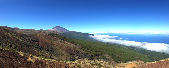 Fototapeta na wymiar Vista al Volcán Teide, Tenerife, Islas Canarias