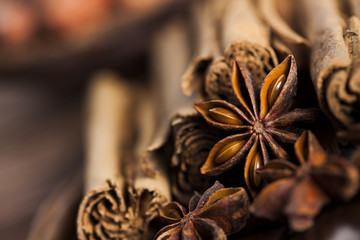 Cinnamon and anise, Dark chocolate with candy sweet