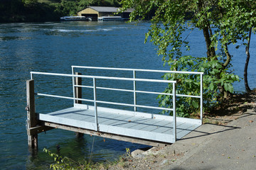 Landing stage in sunshine