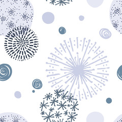 Panele Szklane Podświetlane  Wzór z ręcznie rysowane koło doodle stylowe elementy.