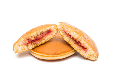 biscuit with strawberry filling