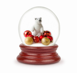 Christmas ball with snow flakes. Can be used as a Christmas or a New Year gift or symbol