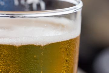 Glass of cold beer