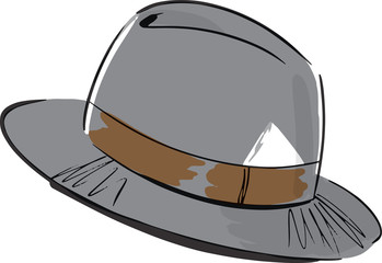 Man's Hat Fashion Style Illustration