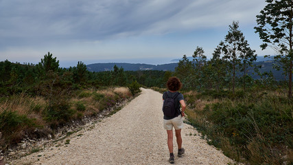 Pilgrims, Road to Compostela, pilgrims Road to French Santiago de Compostela, Galicia, Spain, landscapes in the pilgrimage to Santiago de Compostela