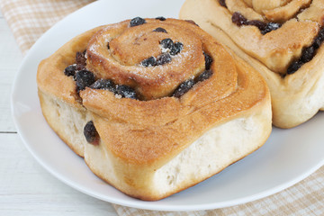 Chelsea buns a traditional British fruit bread