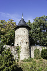 Fototapeta na wymiar City walls with tower, Wernigerode