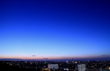 ブルーモーメントと街並み