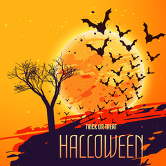 halloween celebration background with flying bats