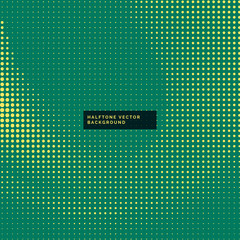 yellow haltone dots on green background