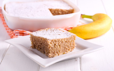 Banana pudding on plate