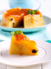 Jam and raising pudding